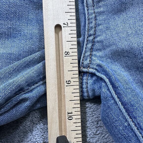 American Eagle Jeans Women's 4 Blue Denim Jegging Crop Low Rise Distress Stretch - Picture 12 of 14